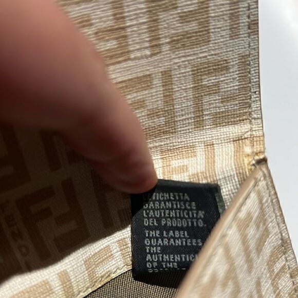 Fendi Wallet Purse Zucchino Canvas Leather Woman - Picture 9 of 12